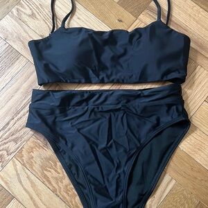 Black High Waist Bikini Set - Small